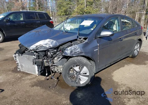 2018 Hyundai Ioniq Hybrid Blue из США, поврежденный, VIN KMHC65LC4JU069763